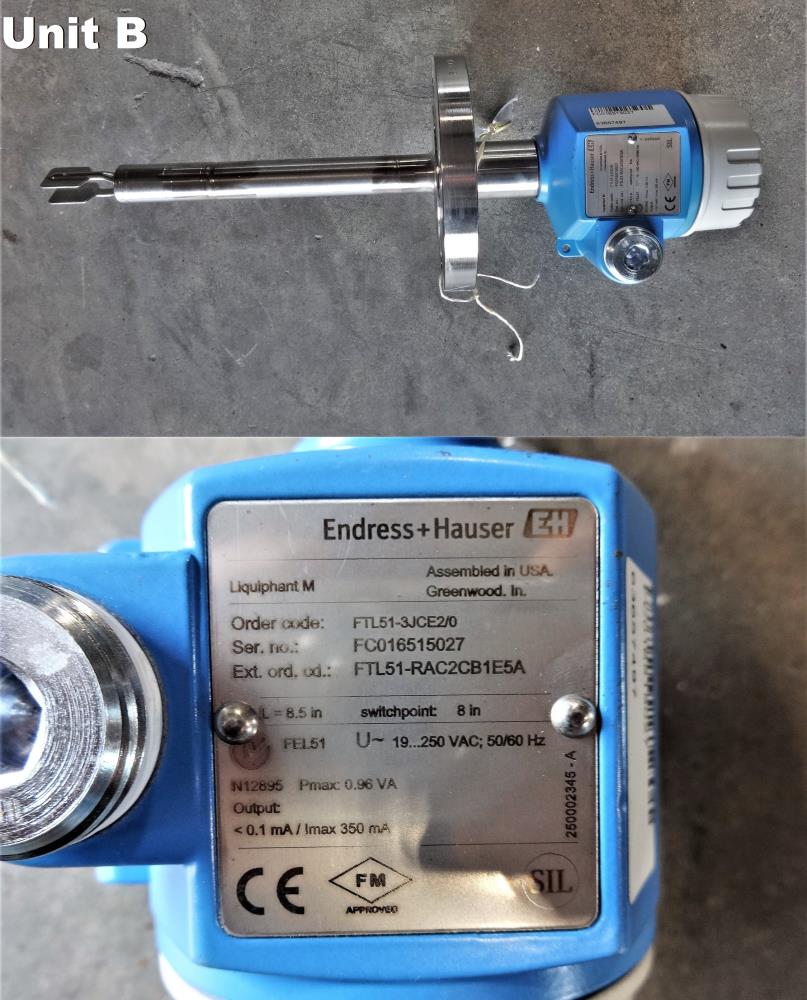 ENDRESS HAUSER LIQUIPHANT M FTL51 POINT LEVEL SWITCH *SEVERAL UNITS AVAILABLE*